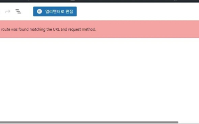 워드프레스: Updating failed. No route was found matching the URL and request method 에러